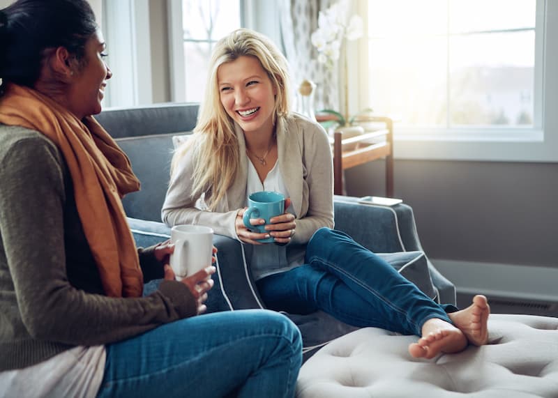 Friends drinking coffee