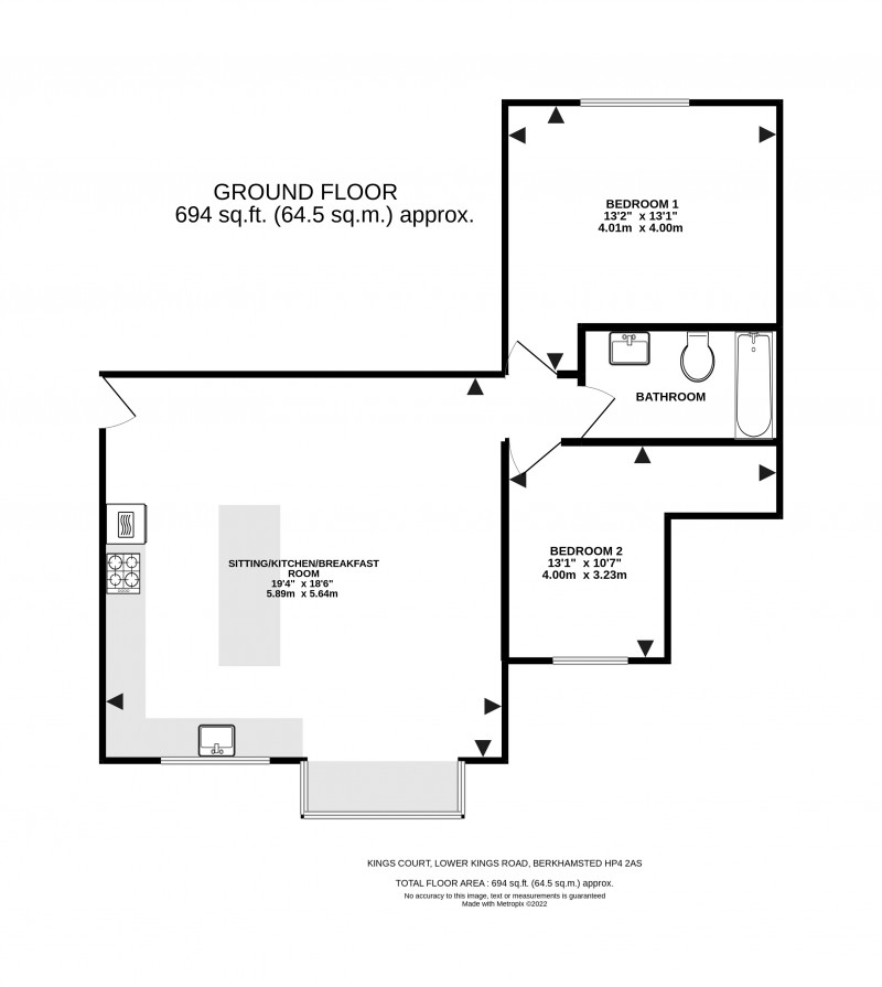 Floorplan for Lower Kings Road, Berkhamsted, Hertfordshire