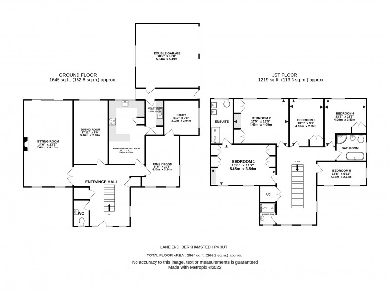 Floorplan for Berkhamsted, Hertfordshire