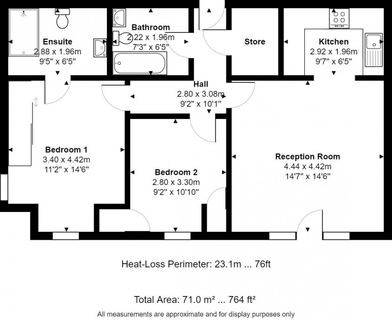 Floorplan for Castle Village, Berkhamsted, Hertfordshire