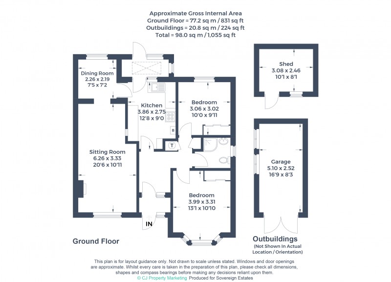 Floorplan for Northchurch, Berkhamsted, Hertfordshire
