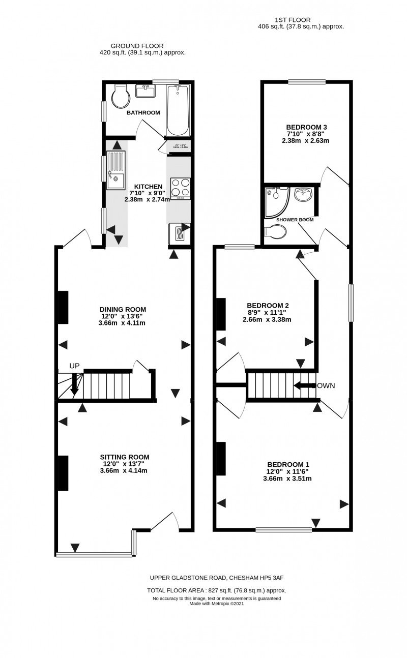 Floorplan for Chesham, Buckinghamshire