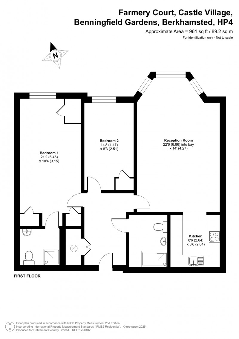 Floorplan for Benningfield Gardens, Berkhamsted, Hertfordshire