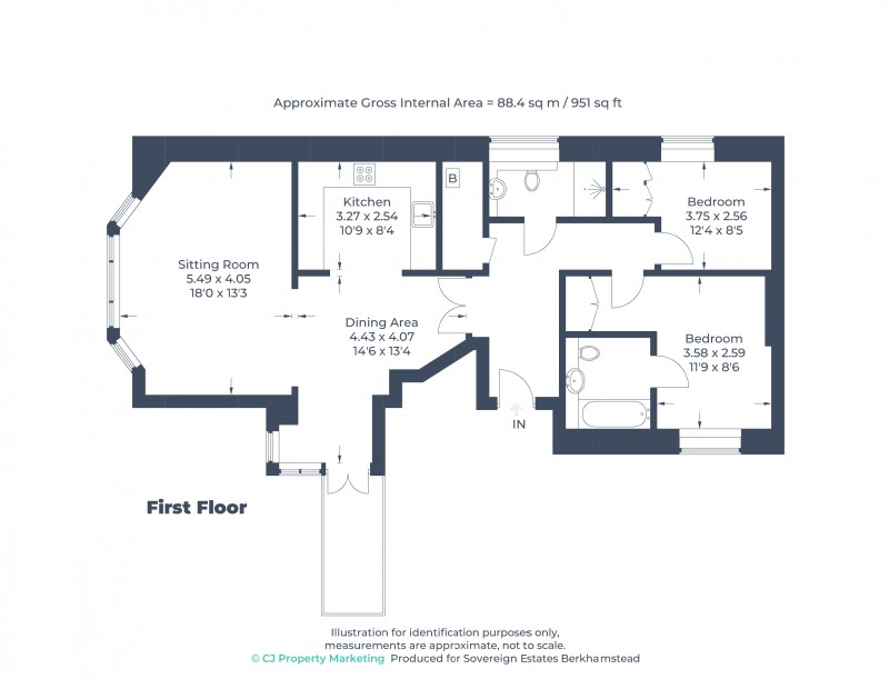 Floorplan for Tring, Hertfordshire