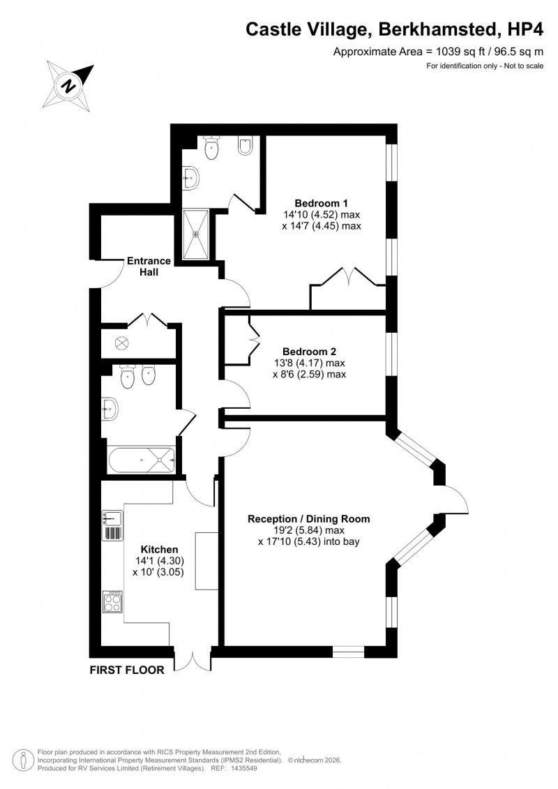 Floorplan for Castle Village, Berkhamsted, Hertfordshire