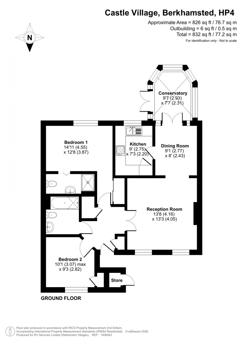Floorplan for Castle Village, Berkhamsted, Hertfordshire
