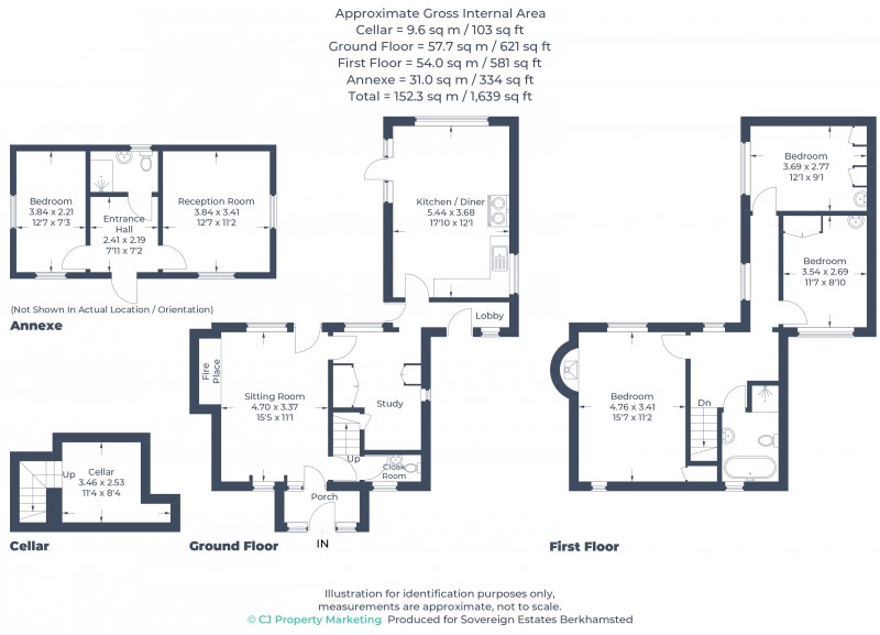 Floorplan for Dagnall, Berkhamsted, Buckinghamshire