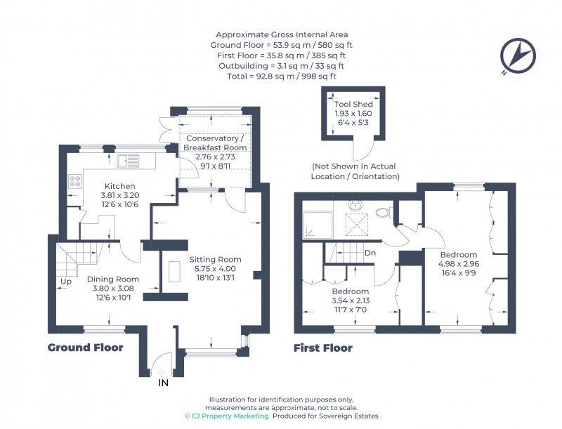Floorplan for Bovingdon, Hertfordshire