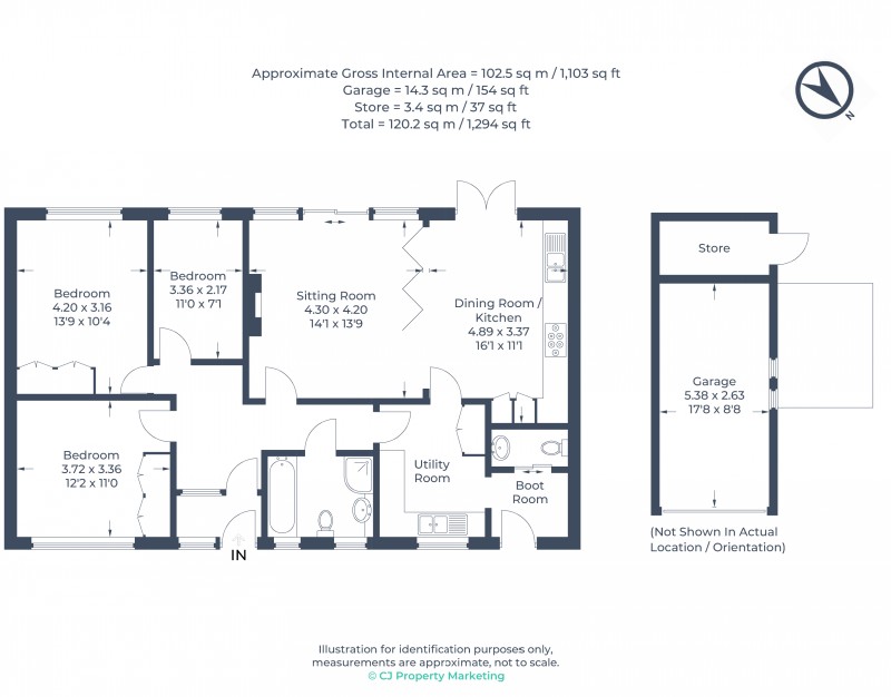 Floorplan for Chartridge, Chesham, Buckinghamshire
