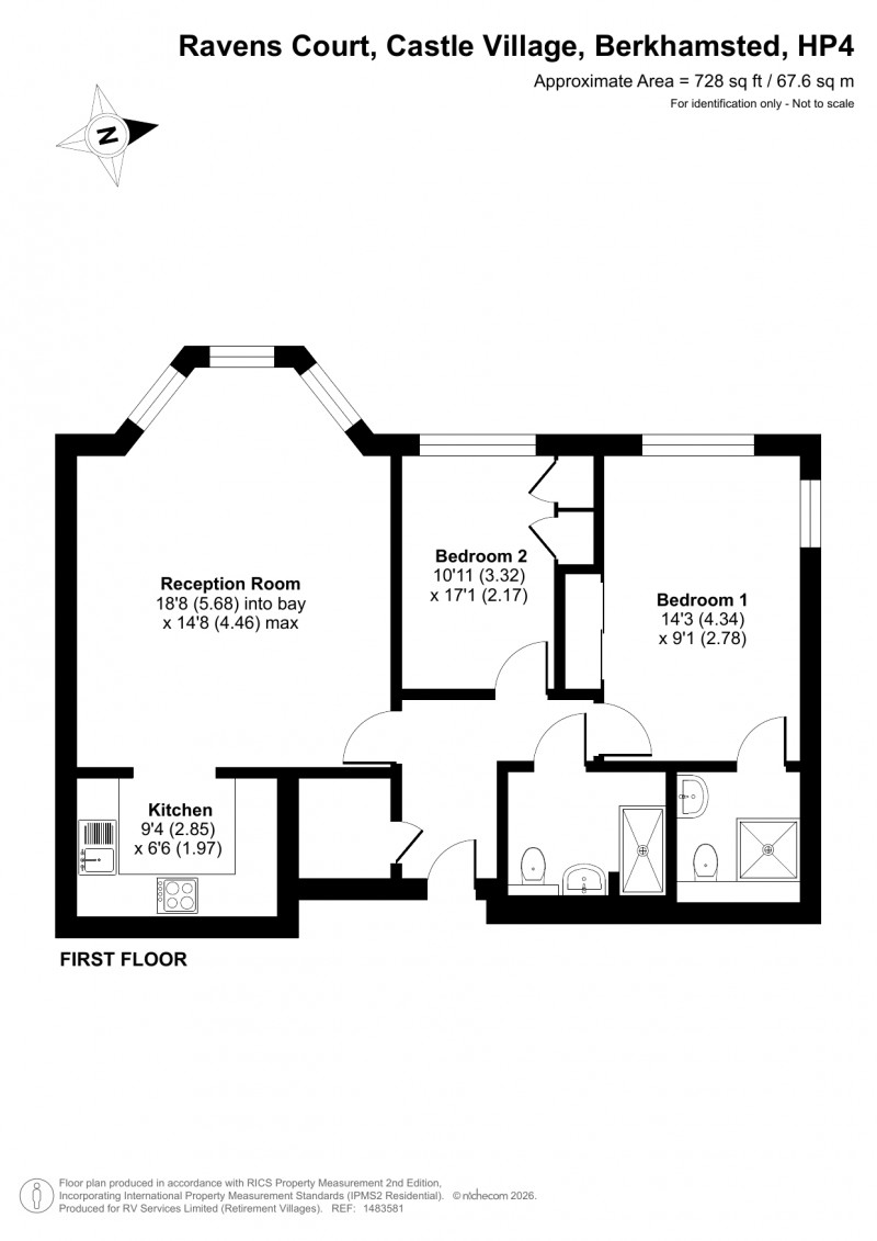 Floorplan for Castle Village, Berkhamsted, Hertfordshire