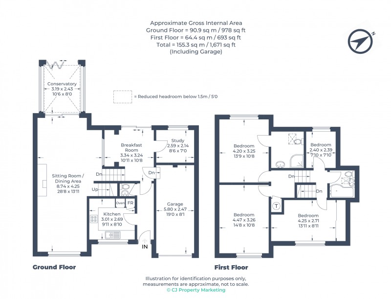 Floorplan for Hall Park Hill, Berkhamsted, Hertfordshire